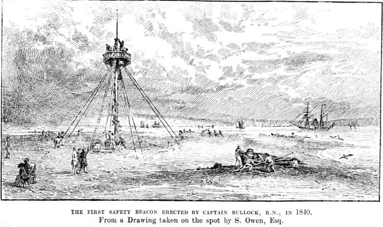 Captain Bullock's first beacon, 1840